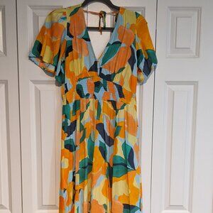 Abel The Label Smocked Maxi Dress Size M
